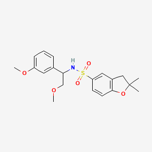 molecular formula C20H25NO5S B7253314 N-[2-methoxy-1-(3-methoxyphenyl)ethyl]-2,2-dimethyl-3H-1-benzofuran-5-sulfonamide 