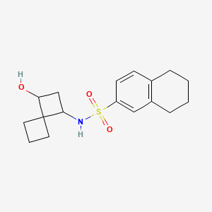 molecular formula C17H23NO3S B7253334 N-(3-hydroxyspiro[3.3]heptan-1-yl)-5,6,7,8-tetrahydronaphthalene-2-sulfonamide 