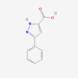 molecular formula C10H8N2O2 B072537 3-phenyl-1H-pyrazole-5-carboxylic acid CAS No. 1134-49-2