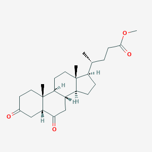 molecular formula C25H38O4 B072540 methyl (4R)-4-[(5R,8S,9S,10R,13R,14S,17R)-10,13-dimethyl-3,6-dioxo-2,4,5,7,8,9,11,12,14,15,16,17-dodecahydro-1H-cyclopenta[a]phenanthren-17-yl]pentanoate CAS No. 1175-04-8