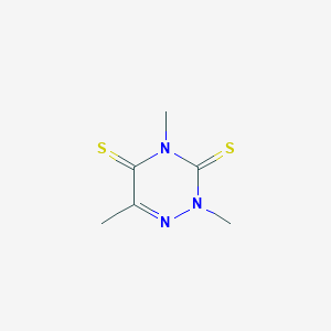molecular formula C6H9N3S2 B072548 2,4,6-Trimethyl-1,2,4-triazine-3,5(2H,4H)-dithione CAS No. 1566-31-0