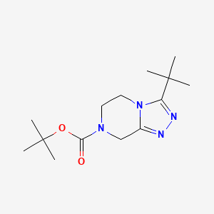 molecular formula C14H24N4O2 B7255153 tert-butyl 3-tert-butyl-6,8-dihydro-5H-[1,2,4]triazolo[4,3-a]pyrazine-7-carboxylate 