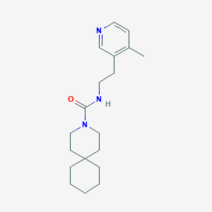 molecular formula C19H29N3O B7255598 N-[2-(4-methylpyridin-3-yl)ethyl]-3-azaspiro[5.5]undecane-3-carboxamide 