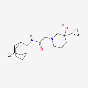 molecular formula C20H32N2O2 B7255629 N-(2-adamantyl)-2-(3-cyclopropyl-3-hydroxypiperidin-1-yl)acetamide 