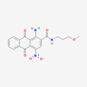 molecular formula C19H17N3O6 B072557 1-Amino-9,10-dihydro-N-(3-methoxypropyl)-4-nitro-9,10-dioxoanthracene-2-carboxamide CAS No. 1456-63-9