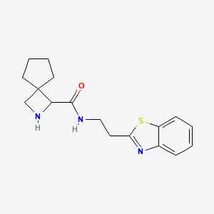 molecular formula C17H21N3OS B7255819 N-[2-(1,3-benzothiazol-2-yl)ethyl]-2-azaspiro[3.4]octane-3-carboxamide 