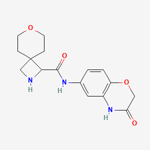 molecular formula C16H19N3O4 B7255827 N-(3-oxo-4H-1,4-benzoxazin-6-yl)-7-oxa-2-azaspiro[3.5]nonane-3-carboxamide 