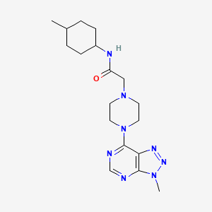 molecular formula C18H28N8O B7256743 N-(4-methylcyclohexyl)-2-[4-(3-methyltriazolo[4,5-d]pyrimidin-7-yl)piperazin-1-yl]acetamide 
