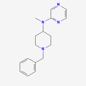 molecular formula C17H22N4 B7256822 N-(1-benzylpiperidin-4-yl)-N-methylpyrazin-2-amine 