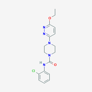molecular formula C17H20ClN5O2 B7257163 N-(2-chlorophenyl)-4-(6-ethoxypyridazin-3-yl)piperazine-1-carboxamide 