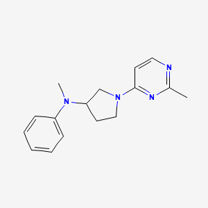 molecular formula C16H20N4 B7257180 N-methyl-1-(2-methylpyrimidin-4-yl)-N-phenylpyrrolidin-3-amine 