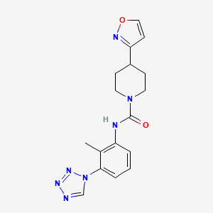 molecular formula C17H19N7O2 B7257463 N-[2-methyl-3-(tetrazol-1-yl)phenyl]-4-(1,2-oxazol-3-yl)piperidine-1-carboxamide 