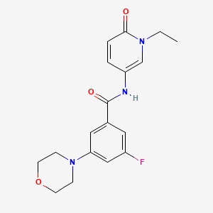molecular formula C18H20FN3O3 B7257796 N-(1-ethyl-6-oxopyridin-3-yl)-3-fluoro-5-morpholin-4-ylbenzamide 