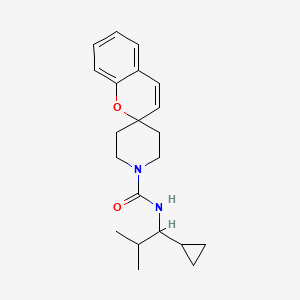 molecular formula C21H28N2O2 B7257910 N-(1-cyclopropyl-2-methylpropyl)spiro[chromene-2,4'-piperidine]-1'-carboxamide 
