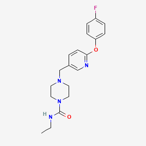 molecular formula C19H23FN4O2 B7258088 N-ethyl-4-[[6-(4-fluorophenoxy)pyridin-3-yl]methyl]piperazine-1-carboxamide 