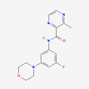 molecular formula C16H17FN4O2 B7258141 N-(3-fluoro-5-morpholin-4-ylphenyl)-3-methylpyrazine-2-carboxamide 