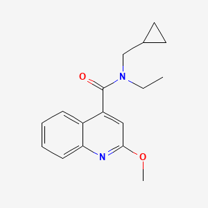 molecular formula C17H20N2O2 B7258603 N-(cyclopropylmethyl)-N-ethyl-2-methoxyquinoline-4-carboxamide 