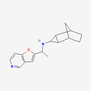 molecular formula C17H20N2O B7258612 N-(1-furo[3,2-c]pyridin-2-ylethyl)tricyclo[3.2.1.02,4]octan-3-amine 