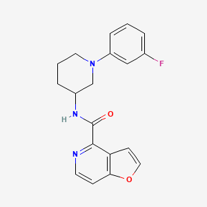 molecular formula C19H18FN3O2 B7258623 N-[1-(3-fluorophenyl)piperidin-3-yl]furo[3,2-c]pyridine-4-carboxamide 