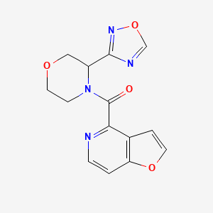 molecular formula C14H12N4O4 B7258972 Furo[3,2-c]pyridin-4-yl-[3-(1,2,4-oxadiazol-3-yl)morpholin-4-yl]methanone 