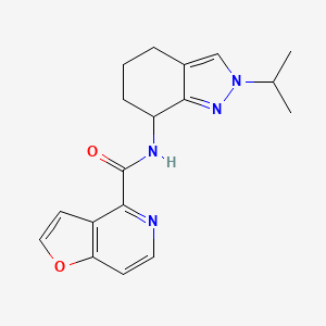 molecular formula C18H20N4O2 B7259052 N-(2-propan-2-yl-4,5,6,7-tetrahydroindazol-7-yl)furo[3,2-c]pyridine-4-carboxamide 