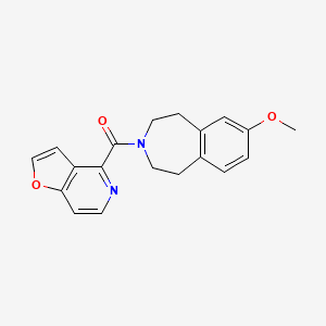 molecular formula C19H18N2O3 B7259180 Furo[3,2-c]pyridin-4-yl-(7-methoxy-1,2,4,5-tetrahydro-3-benzazepin-3-yl)methanone 