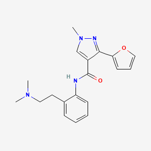 molecular formula C19H22N4O2 B7259181 N-[2-[2-(dimethylamino)ethyl]phenyl]-3-(furan-2-yl)-1-methylpyrazole-4-carboxamide 