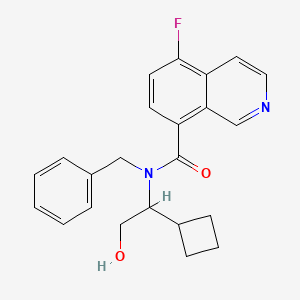 molecular formula C23H23FN2O2 B7259609 N-benzyl-N-(1-cyclobutyl-2-hydroxyethyl)-5-fluoroisoquinoline-8-carboxamide 