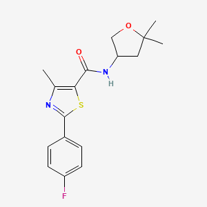 molecular formula C17H19FN2O2S B7259711 N-(5,5-dimethyloxolan-3-yl)-2-(4-fluorophenyl)-4-methyl-1,3-thiazole-5-carboxamide 