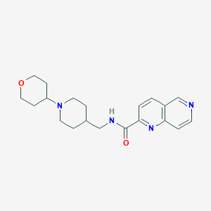 molecular formula C20H26N4O2 B7259728 N-[[1-(oxan-4-yl)piperidin-4-yl]methyl]-1,6-naphthyridine-2-carboxamide 