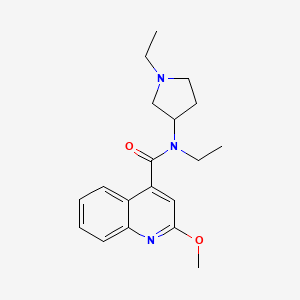 molecular formula C19H25N3O2 B7259833 N-ethyl-N-(1-ethylpyrrolidin-3-yl)-2-methoxyquinoline-4-carboxamide 