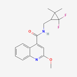 molecular formula C17H18F2N2O2 B7259993 N-[(2,2-difluoro-3,3-dimethylcyclopropyl)methyl]-2-methoxyquinoline-4-carboxamide 