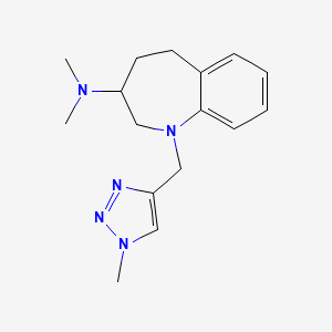molecular formula C16H23N5 B7261031 N,N-dimethyl-1-[(1-methyltriazol-4-yl)methyl]-2,3,4,5-tetrahydro-1-benzazepin-3-amine 