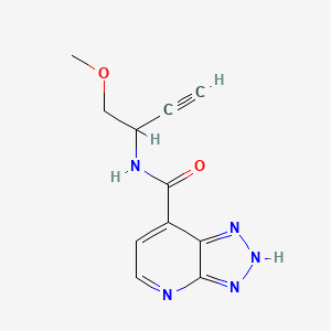 molecular formula C11H11N5O2 B7261042 N-(1-methoxybut-3-yn-2-yl)-2H-triazolo[4,5-b]pyridine-7-carboxamide 