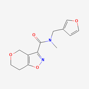 molecular formula C13H14N2O4 B7261132 N-(furan-3-ylmethyl)-N-methyl-6,7-dihydro-4H-pyrano[3,4-d][1,2]oxazole-3-carboxamide 