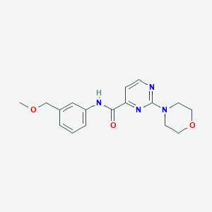 molecular formula C17H20N4O3 B7261484 N-[3-(methoxymethyl)phenyl]-2-morpholin-4-ylpyrimidine-4-carboxamide 
