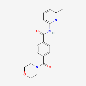 molecular formula C18H19N3O3 B7261641 N-(6-methylpyridin-2-yl)-4-(morpholine-4-carbonyl)benzamide 