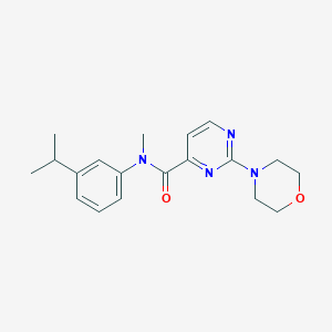 molecular formula C19H24N4O2 B7261767 N-methyl-2-morpholin-4-yl-N-(3-propan-2-ylphenyl)pyrimidine-4-carboxamide 