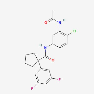 molecular formula C20H19ClF2N2O2 B7261783 N-(3-acetamido-4-chlorophenyl)-1-(3,5-difluorophenyl)cyclopentane-1-carboxamide 