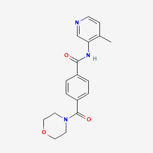molecular formula C18H19N3O3 B7261923 N-(4-methylpyridin-3-yl)-4-(morpholine-4-carbonyl)benzamide 