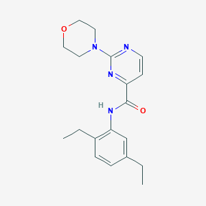 molecular formula C19H24N4O2 B7262117 N-(2,5-diethylphenyl)-2-morpholin-4-ylpyrimidine-4-carboxamide 