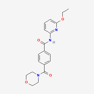 molecular formula C19H21N3O4 B7262136 N-(6-ethoxypyridin-2-yl)-4-(morpholine-4-carbonyl)benzamide 