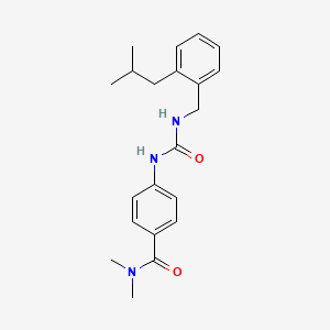 molecular formula C21H27N3O2 B7262278 N,N-dimethyl-4-[[2-(2-methylpropyl)phenyl]methylcarbamoylamino]benzamide 