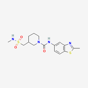 molecular formula C16H22N4O3S2 B7262536 N-(2-methyl-1,3-benzothiazol-5-yl)-3-(methylsulfamoylmethyl)piperidine-1-carboxamide 