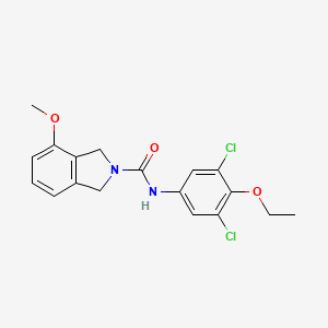 molecular formula C18H18Cl2N2O3 B7262596 N-(3,5-dichloro-4-ethoxyphenyl)-4-methoxy-1,3-dihydroisoindole-2-carboxamide 