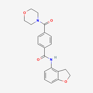 molecular formula C20H20N2O4 B7262946 N-(2,3-dihydro-1-benzofuran-4-yl)-4-(morpholine-4-carbonyl)benzamide 