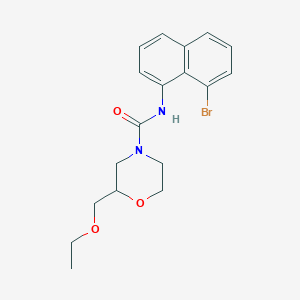 molecular formula C18H21BrN2O3 B7262959 N-(8-bromonaphthalen-1-yl)-2-(ethoxymethyl)morpholine-4-carboxamide 