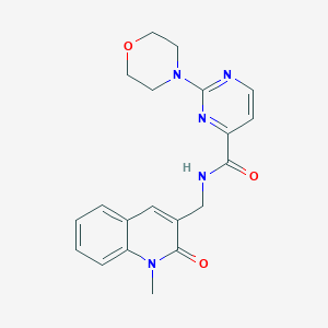 molecular formula C20H21N5O3 B7262994 N-[(1-methyl-2-oxoquinolin-3-yl)methyl]-2-morpholin-4-ylpyrimidine-4-carboxamide 