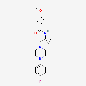 molecular formula C20H28FN3O2 B7263185 N-[1-[[4-(4-fluorophenyl)piperazin-1-yl]methyl]cyclopropyl]-3-methoxycyclobutane-1-carboxamide 