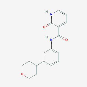 molecular formula C17H18N2O3 B7263585 N-[3-(oxan-4-yl)phenyl]-2-oxo-1H-pyridine-3-carboxamide 
